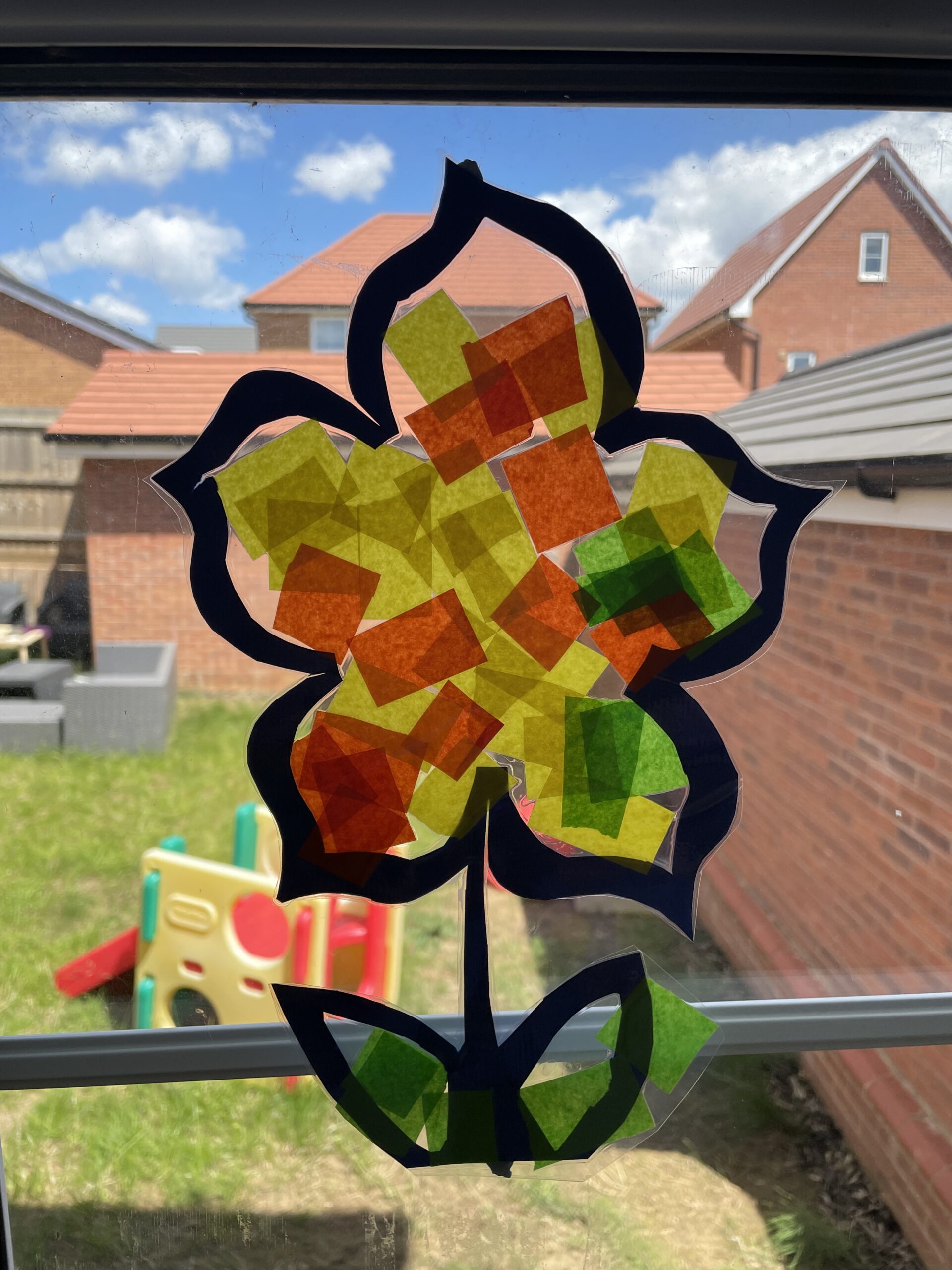 Toddler Craft Activity – Flower Sun Catcher